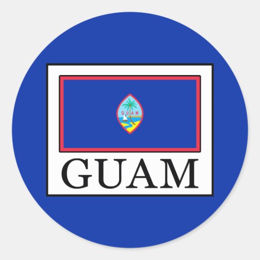Guam Runder Aufkleber (Vorderseite)