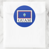 Guam Runder Aufkleber (Tasche)
