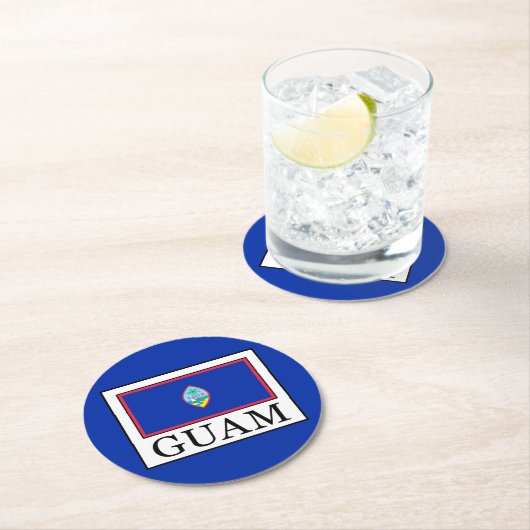 Guam Runder Pappuntersetzer (Vor Ort)