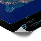 Guam-Satellitenposter-Foto Poster (Ecke)