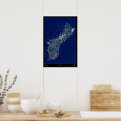 Guam-Satellitenposter-Foto Poster (Küche)