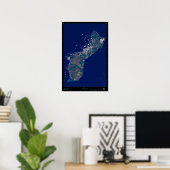 Guam-Satellitenposter-Foto Poster (Heimbüro)