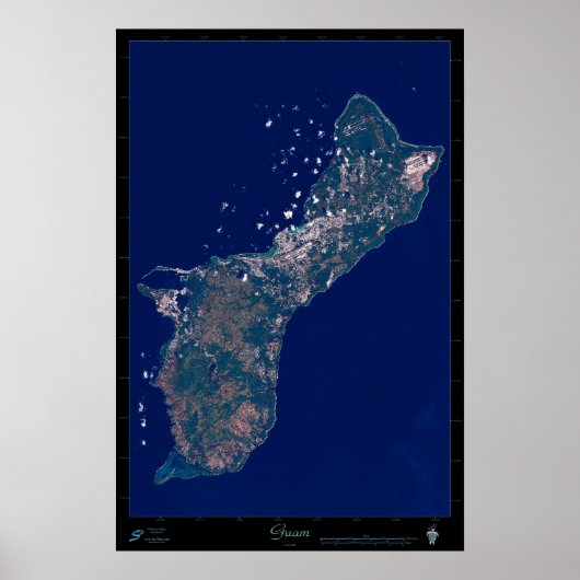Guam-Satellitenposter-Foto Poster (Vorne)