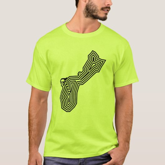 Guam-Schwarz-Explosions-T-Shirt T-Shirt (Vorderseite)