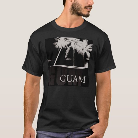 Guam-Shirt im Schwarzen T-Shirt (Vorderseite)