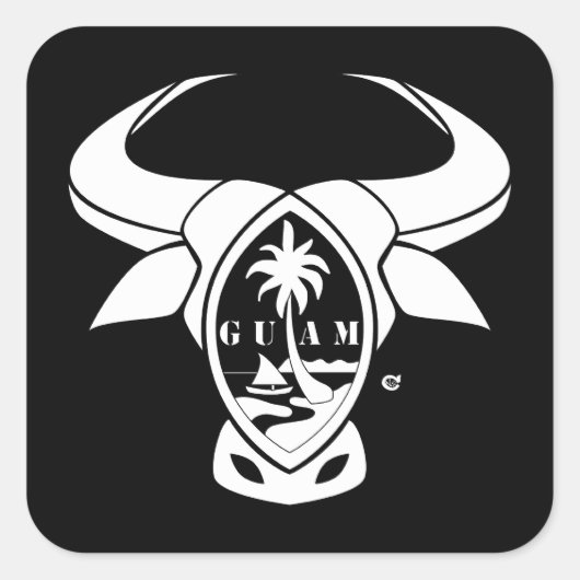 Guam Siegel Caribbean Aufkleber Sq-Lg (Vorderseite)
