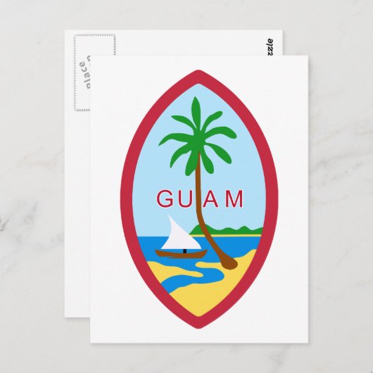 Guam Siegel GU Postkarte (Vorne/Hinten)