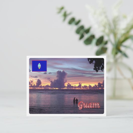 Guam - Sunset - Postkarte (Stehend Vorderseite)