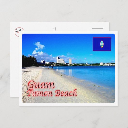Guam - Tumon Beach - Postkarte (Vorne/Hinten)