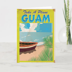 Guam Vintage Travel Poster Feiertagskarte