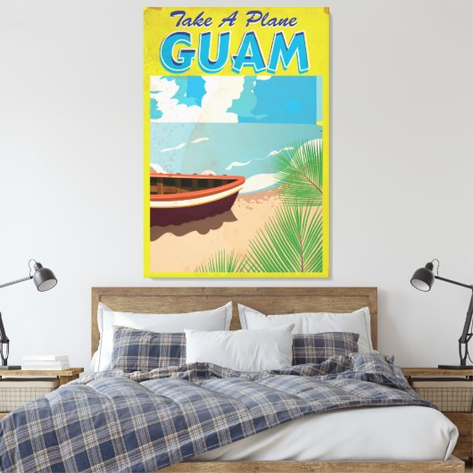 Guam Vintage Travel Poster Leinwanddruck (Insitu (Schlafzimmer))