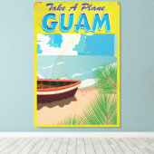 Guam Vintage Travel Poster Leinwanddruck (Insitu (Holzboden))