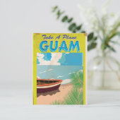 Guam Vintage Travel Poster Postkarte (Stehend Vorderseite)