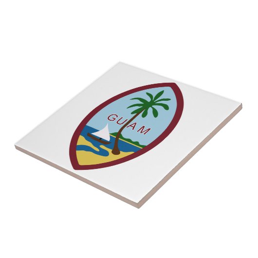 Guam-Wappen Fliese (Seite)