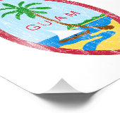 Guam-Wappen Fotodruck (Ecke)