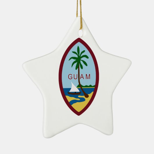 Guam-Wappen Keramik Ornament (Rechts)