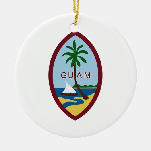 Guam-Wappen Keramikornament (Vorne)