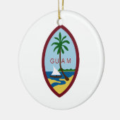 Guam-Wappen Keramikornament (Links)