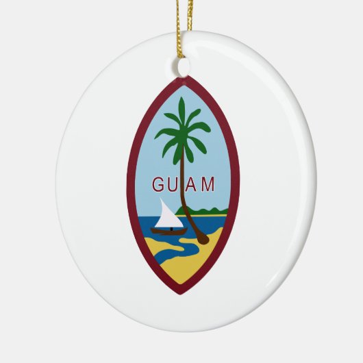 Guam-Wappen Keramikornament (Links)