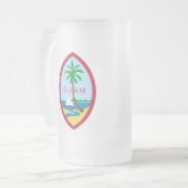 Guam-Wappen Mattglas Bierglas (Vorderseite Links)