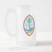 Guam-Wappen Mattglas Bierglas (Links)