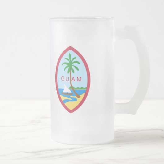Guam-Wappen Mattglas Bierglas (Rechts)