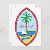 Guam-Wappen Postkarte (Vorne/Hinten)