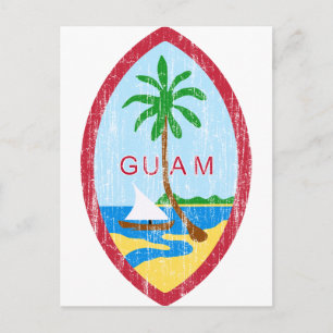 Guam-Wappen Postkarte