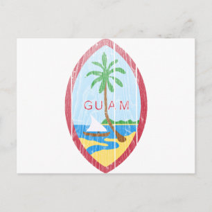 Guam-Wappen Postkarte