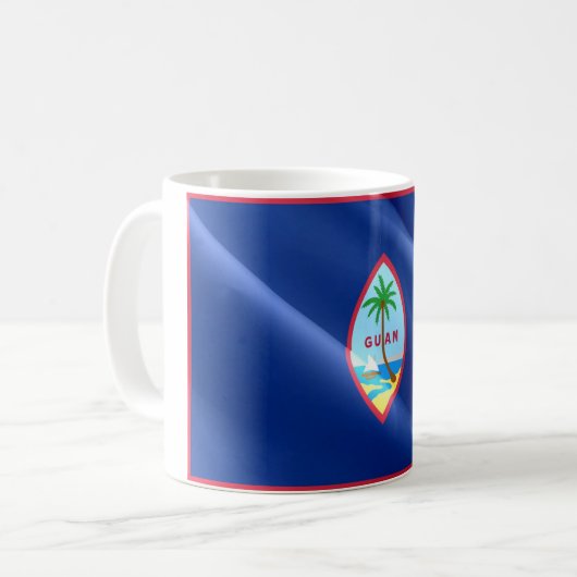 Guam - Waving Flag - Kaffeetasse (Vorderseite Links)