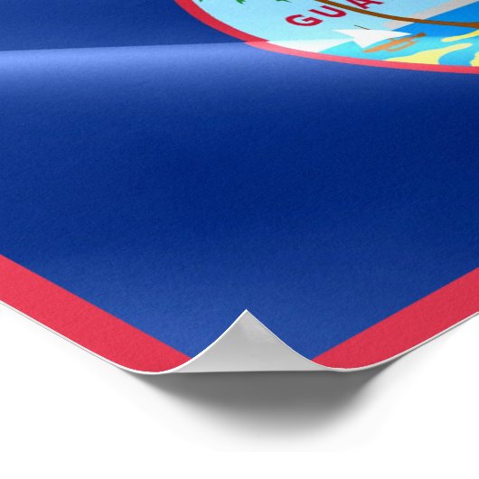 Guam - Waving Flag - Poster (Ecke)