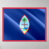 Guam - Waving Flag - Poster (Vorne)