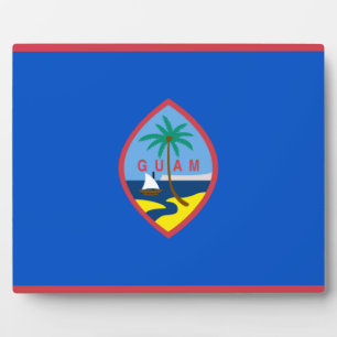 guamanische Flagge Fotoplatte