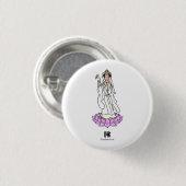 Guan Yin Bodhisattva auf Lotus Button (Vorne & Hinten)