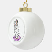 Guan Yin Bodhisattva auf Lotus Keramik Kugel-Ornament (Rechts)