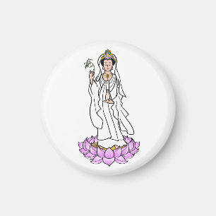 Guan Yin Bodhisattva auf Lotus Magnet