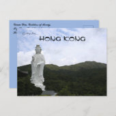 Guan Yin Tsz Shan Buddhistisches Kloster Hongkong Postkarte (Vorne/Hinten)