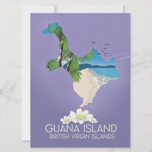 Guana Island Britische Jungferninseln Reiseplakat Einladung
