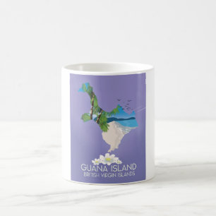 Guana Island Britische Jungferninseln Reiseplakat Kaffeetasse