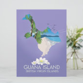 Guana Island Britische Jungfrau Einladung (Stehend Vorderseite)