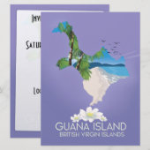 Guana Island Britische Jungfrau Einladung (Vorne/Hinten)