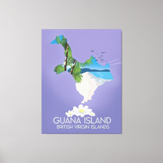 Guana Island Britische Jungfrau Leinwanddruck (Vorderseite)