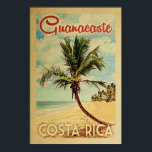 Guanacaste Palm Tree Vintage Travel Poster<br><div class="desc">Ein einzigartiges Retro Mitte des Jahrhunderts moderne Guanacaste Costa Rica Kunstdruck in Vintage Reise Poster Stil. Es verfügt über eine geschwungene Palme am Sandstrand mit Ozean unter einem blauen bewölkten Himmel.</div>