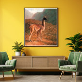 Guanaco (ca. 1848) Gemälde von Jacques-Laurent Ag Poster