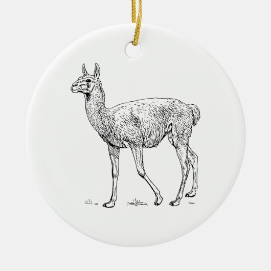 Guanaco Keramikornament (Vorne)