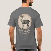 Guanaco Llama Wandern in den Anden Custom T-Shirt (Rückseite)