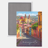 Guanajuato Mexico Watercolor Magnet (Vorderseite/Rückseite)