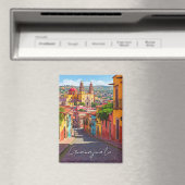 Guanajuato Mexico Watercolor Magnet (In Situ (Geschirrspüler))