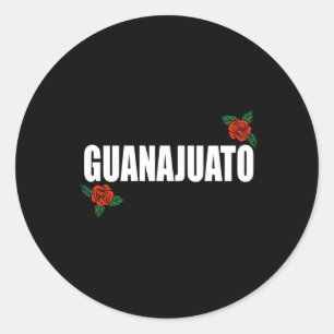 Guanajuato Mexikanischer Staat Estado Rose Runder Aufkleber