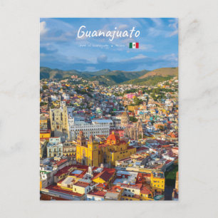 Guanajuato, Mexiko - Farbige Stadtansicht Postkarte
